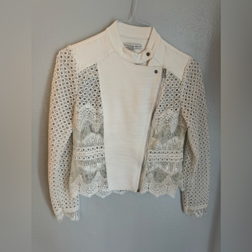 Chelsea & Walker Mario Lace Jacket Ivory 6
